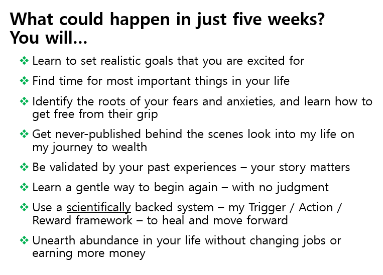 what could happen in just five weeks?